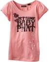 Baby Phat - Kids Girls 7-16 Sequins Print Tee, Strawberry, Small