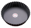 Paderno World Cuisine 9.5 Inch Deep Fluted Non-Stick Tart Mold with Removable Bottom