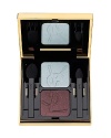 Yves Saint Laurent OMBRES DUOLUMIÈRES Eye Shadow Duo is a reflection of the Yves Saint Laurent spirit, the vibrant color pair plays with contrast to create the ultimate dressed-up look: luminous, radiant, and elegant. This pressed eyeshadow duo contains fashion-inspired color and luxury-inspired texture. The extremely soft powder glides on evenly, and each shade fully expresses its intensity and radiance, thanks to an optical smoothing effect. The formula is wonderfully long-lasting.