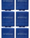 eneloop 166704298/6S Genuine AA/AAA Battery Storage Cases, 6 Pack