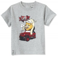 LRG - Kids Boys 2-7 Lion Vehicle Tee, Ash Heather, 3T