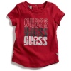 GUESS Short-Sleeve Logo Tee with Heart, RED (24M)