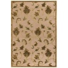 Couristan 1227/0130 PAVE Petal Vine 45-Inch by 62-Inch Chenille Area Rug, Ivory/Antique Gold