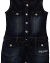 Baby Phat - Kids Girls 2-6X Denim Romper, Blue, 6X