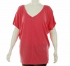 Eileen Fisher V-Neck Slouchy Top Pink XL