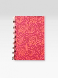 Like a glass case full of brightly colored fruit sorbets, this pink and orange Florence Broadhurst-designed spiral journal with 100 lined, bright white sheets is perfectly sweet.Includes 100 lined pagesAbout 6W X 9HMade in USA