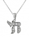 Effy Jewlery 14K White Gold Diamond Chai Pendant, .20 TCW