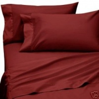 1500-Thread-Count Egyptian Cotton 1500TC Sheet Set, California King, Burgundy Solid 1500 TC