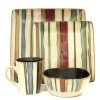 American Atelier Canyon Striped Dinnerware Set, 16-Piece