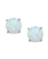 Celebrate your favorite month of the year with these October birthstone earrings by CRISLU. Stud earrings feature round-cut, opal-colored cubic zirconias (3 ct. t.w.) set in sterling silver with a platinum finish. Approximate diameter: 1/4 inch.