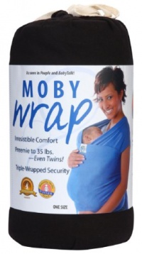 Moby Wrap Original 100% Cotton Baby Carrier, Black