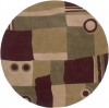 Area Rug 8x8 Round Contemporary Burgundy Color - Surya Artist Studio Rug from RugPal