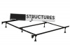 STRUCTURES by Malouf Heavy Duty 6-Leg LINENSPA Adjustable Metal Bed Frame with Double Center Support and Glides Only - UNIVERSAL (Cal King, King, Queen, Full XL, Full, Twin XL, Twin)