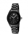 Emporio Armani Women's AR1422 Black Ceramic Case & Bracelet Black Dial Watch