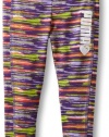 Puma - Kids Girls 2-6X Printed Legging, Purple, 4T