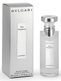 Bvlgari Eau Parfumée au thé blanc Eau de Cologne for her and him. A soothing white tea scent with warm, intimate notes of white pepper and Artemisia creates moments of relaxation and well-being for both body and mind. A delicate fragrance of warm, intimate and relaxing notes designed to be enjoyed in private moments of luxury. 1.35 oz. 