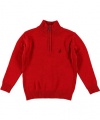 Nautica Sportswear Kids Boys 8-20 One-Fourth Zip Solid Sweater