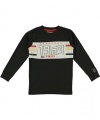 Sean John Origins L/S T-Shirt (Sizes 8 - 18) - black, 18