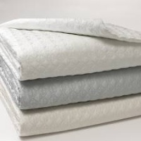 Hudson Park Collection Cross Diamond Quilt Standard Pillowsham-White