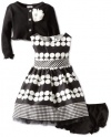 Sweet Heart Rose Baby-Girls Infant Polka Dot Special Occasion Dress, Black/White, 12 Months