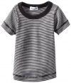 Splendid Littles Baby-boys Newborn Always Mini Stripe Crew Tee, Black, 12-18 Months