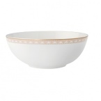 The Samarkand bone china collection by Villeroy & Boch combines stylish, exotic elements with timeless elegance. Precious golden bands and chains decorate this pure white bone china pattern. Warm ivory tones add a harmonious touch. Mix and match with coordinating Mosaic-designed pieces for a look that is truly your own.