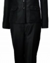 Kasper Petite Women's Eternal City Pant Suit 6P Dark Steel [Apparel]