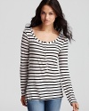 A casual striped Splendid tee complements your everyday jeans with a classic nod to nautical chic.