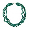 Sterling Silver Turquoise Chips Bead Necklace 18-inches