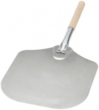 Kitchen Supply 12 Inch x 14 Inch Aluminum Pizza Peel with Wood Handle