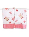 The baby will love the feel of this so-soft muslin blanket's sleek satin trim and will look simply adorable all tucked in with fluttering butterflies.