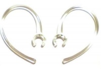 2 Small Clear Good Quality Earhooks - Wireless Bluetooth Headset Ear Hook Loop Clip Earhook Hooks Loops Clips Earloop Earclip Earloops Earclip Replacement Part Parts