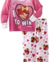 AME Sleepwear Girls 7-16 I Love Angry Birds Pajama Set