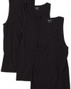 DKNY Men's 3 Pack Tank Top,Black,Medium