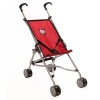 The New York Doll Collection Umbrella Doll Stroller, Red