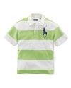 A classic short-sleeved striped cotton rugby for preppy, in-the-game style.