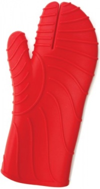 Charcoal Companion Red Silicone Barbecue or Oven Mitt