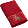 RIBBON & HOLLY EMBROIDERED HAND in Red