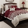 Lush Decor Estate Garden 6-Piece Comforter Set, Queen, Red/Black