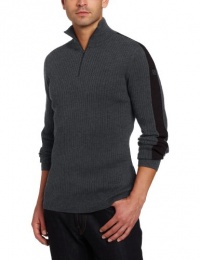 Calvin Klein Jeans Men's Ribbed Long Sleeve Half Zip Sweater