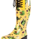 Betsey Johnson Women's Baxterr Rain Boot,Tattoo Print,7 M US