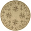 Nourison Zanibar Leaf Trail Gold 2-Feet by 5.9-Feet Polyacrylic Area Rug