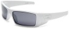 Oakley Men's GasCan Iridium Sunglasses,Polished White Frame/Black Lens,one size