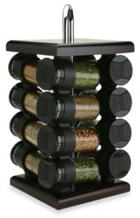 Olde Thompson 16-Jar Espresso Wood Spice Rack