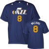 Utah Jazz Deron Williams Navy Adidas Name and Number T Shirt