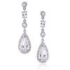 Bling Jewelry Bridal Teardrop Legacy Bequest Classic CZ Chandelier Earrings