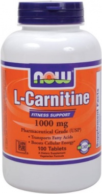 NOW Foods L- Carnitine Tartrate 1000mg, 100 Tablets