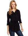 Calvin Klein Jeans Women's Long Sleeve Military Tunic Top