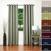 Solid Grommet Top Thermal Insulated Blackout Curtain 95 Length 1 Pair-OLIVE - GT