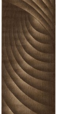 Nourison Zanibar Solid Wave Brown 2.0-Feet by 5.9-Feet Polyacrylic Area Rug